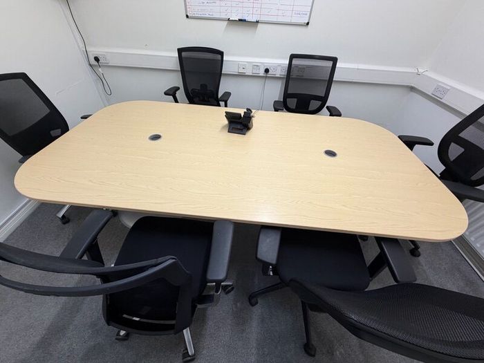 Boardroom table & 8 swivel chairs