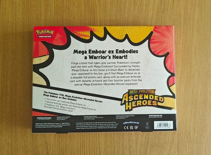Pokemon TCG: Ascended Heroes Mega Emboar ex box