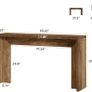 Farmhouse Console Table 140 cm Wooden Sofa Table with Storage for Entrance, Foyer, Hallway, Living Room, Easy Assembly Image 2