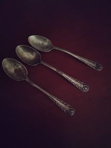 Silver egg spoons