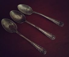 Silver egg spoons