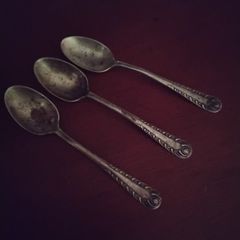 Silver egg spoons