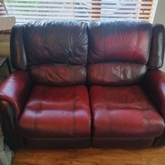 Two seater leather couch