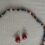 Necklace/Earrings Set - Coloured Pearls Image 3