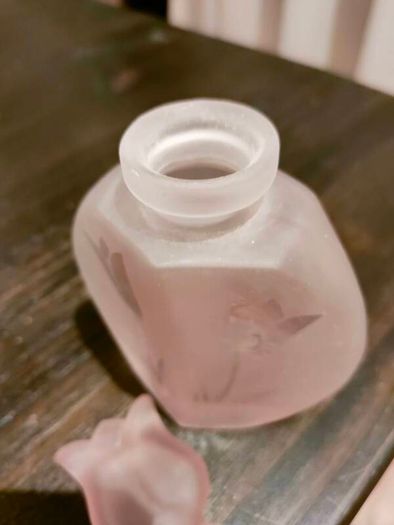 Beautiful pink vintage bottle.