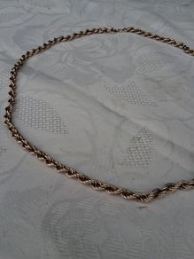 9k Gold Twisted Rope Chain(22",9 grams)