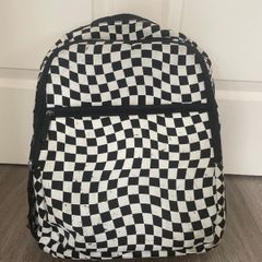 Classic Black & White Checkered Backpack / Rucksack