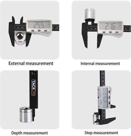 Digital Caliper 150mm with Extra-Large LCD Display, Inch/Fractions/Millimeter Conversion for Small DIY and Homework, Coin Battery included