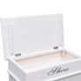 Shoe Cabinet White 50x28x98 cm Paulownia Wood Image 4