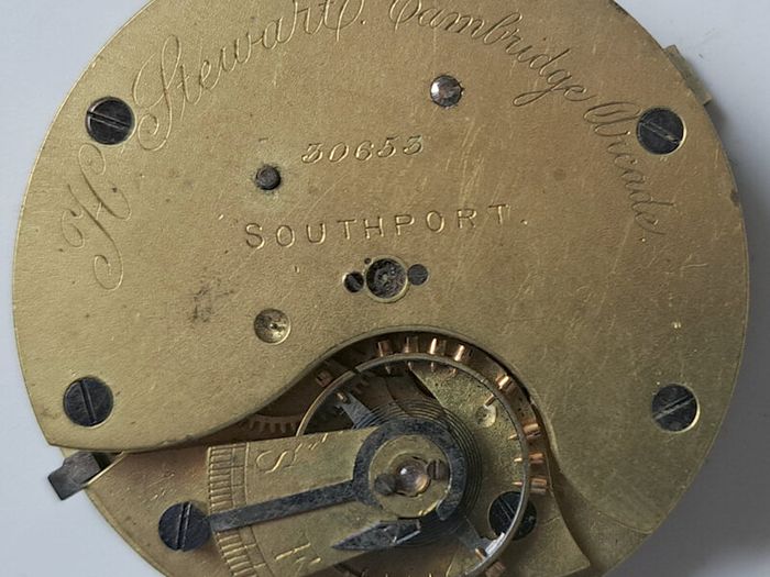 English Chronograph Movement - Stewart, Southport