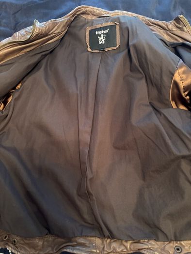 Womens Brown leather jacket size 12-14uk