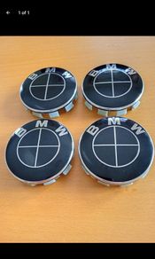 Brand New BMW All Black Wheel Centre Caps 68mm x4