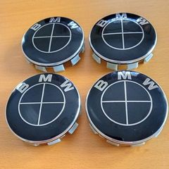 Brand New BMW All Black Wheel Centre Caps 68mm x4