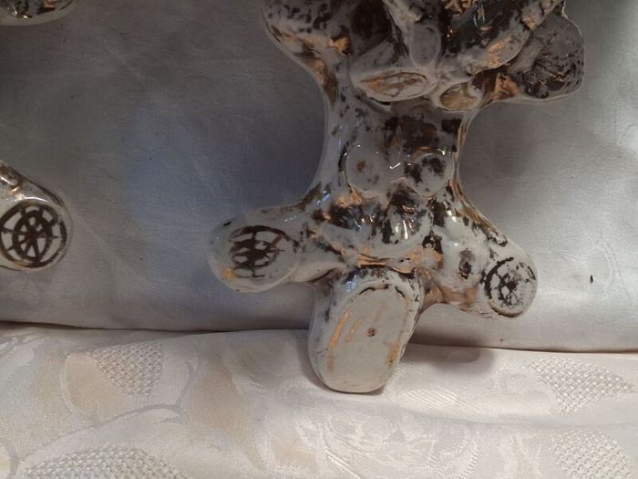 A Pair of Nineteenth Century Creamware Wall Brackets
