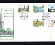 1985 Guernsey Landscapes Definitive Series (6p, 7p, 11p, 30p & GB2) First Day Cover (FDC)