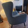 Stylish teal high back chair Image 2