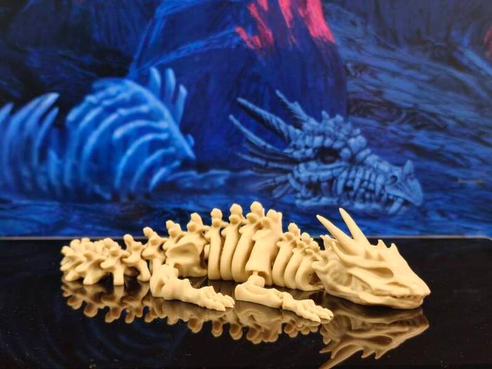 3D Printed Fully Articulating Dragon Skeleton