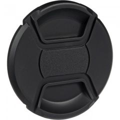 55mm Center Pinch Snap-on Front Lens Cap Cover with Anti-Lost Cord - Universal Camera Lens Protection - 11221