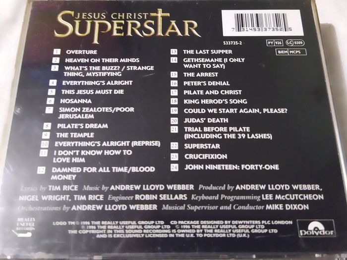 Jesus Christ Superstar 2 disc Cd