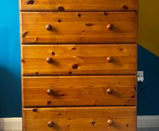Solid Pine 5-Drawer Chest of Drawers