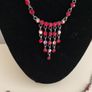 Crystal and Iridescent Necklace, Matching Bracelet and Earrings Image 6