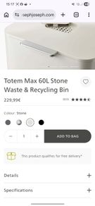 Joseph Totem Max 60l kitchen bin
