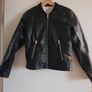 Lined faux leather biker jacket Image 6