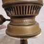 Antique Matador 15" Oil Lamp Glass Wood Base Brass Stem Burner Torch Light Image 10