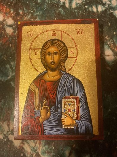 Religious icon made in Greece free postage