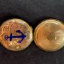Antique Victorian Blue Enamel ANCHOR Mourning Locket Hair c.1840 Image 2