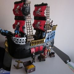 Fisher Price Imaginext Black/Red Pirate Ship 2006