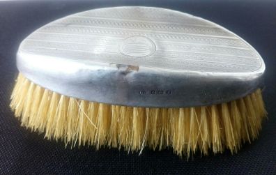 Antique Silver Vanity / Clothes Brush 1909