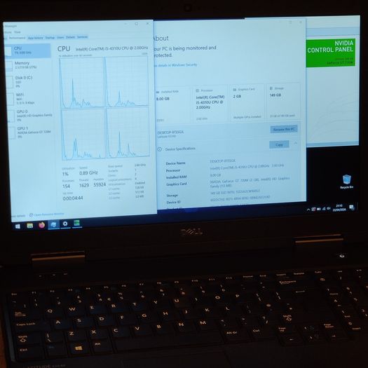 Dell Latitude laptop intel core i5 nvidia basic GPU