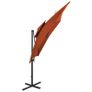 Cantilever Umbrella with Double Top Terracotta 250x250 cm Image 2
