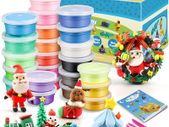 24 Colors Air Dry Clay, Magic Clay Ultra Light Modelling Clay Non Toxic, Creative Art DIY Crafts for Kids Boys & Girls