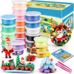 24 Colors Air Dry Clay, Magic Clay Ultra Light Modelling Clay Non Toxic, Creative Art DIY Crafts for Kids Boys & Girls