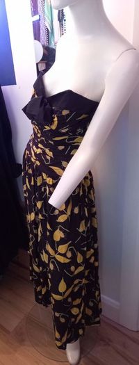 1970s Barbarella Vintage Strapless Dress