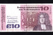1981 Ireland IR10 Jonathan Swift. Banknote Series B. Note issued 02/02/81. Serial number CKC803545