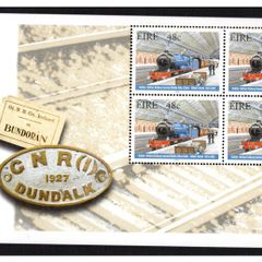 2005 Ireland Dublin Belfast Railways Commemorative Stamp Booklet Pane featuring 48c 201 Class Diesel Mint Never Hinged (MNH). Hibernian HP154.