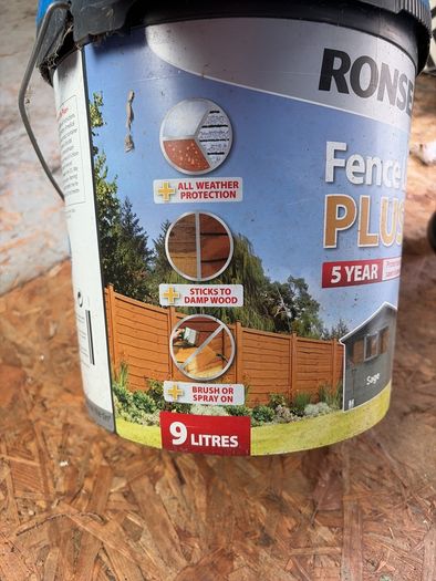 Ronseal Fence Life Plus  sage 9L (Brand New)  Selling an