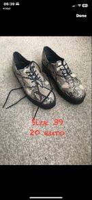 shoes size 39 flatform style snake  skin  New Look