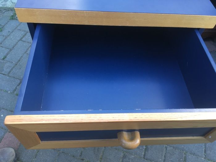 Solid wood heavy Bedside locker and matching bookshelf