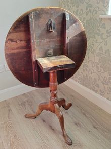 Antique round table for two