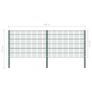 Fence Panel with Posts Iron 3.4x1.2 m Green Image 5