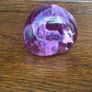 Purple pink irregular shape glass pebble Paper weight Image 4