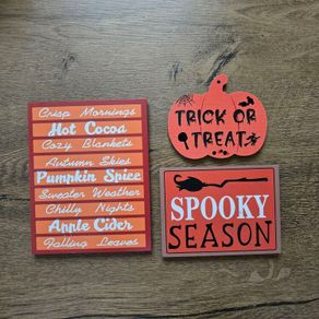 Tiered tray Halloween Autumn decor