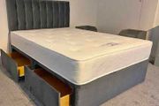 Double 4ft6 Divan Beds. Multiple Designs Instock. New Tufted Memory Foam Mattresses Available. Free Delivery