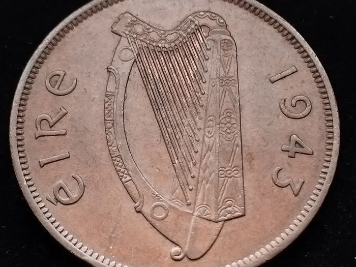 [#2650] - Ireland 1943 | Irish 1d | Irish 1 Penny | KM.11 | High Grade