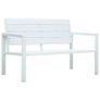Garden Bench 120 cm HDPE White Wood Look Image 2