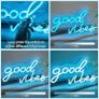 NEW SALE | Good Vibes Neon Sign,Neon Light Powered by USB with Switch, Green Led Neon Light Sign for Bedroom,Wall Decor,Game Room,Party, Bar Decor Image 5